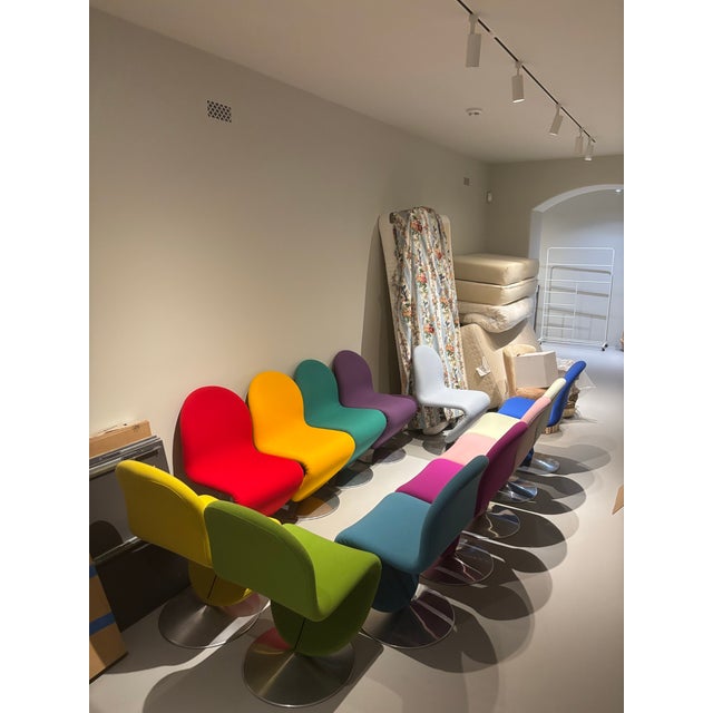 Late 20th Century Attributed Verner Panton System 1-2-3 Swivel Chairs; Set of 12 For Sale - Image 12 of 12