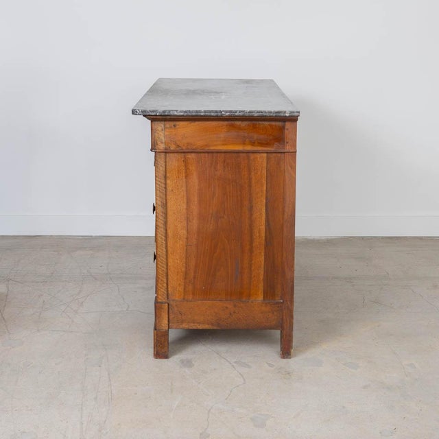 1940s French Carved Oak and Marble Dresser For Sale In Los Angeles - Image 6 of 14