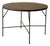 1950s Iron/Wood Slat Circle Dining Table Attributed to Arthur Umanoff For Sale