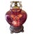 1970s Hollywood Regency Cut Ruby Glass & Crystal Prism Globe Table Lamp Light Up Base For Sale - Image 4 of 12