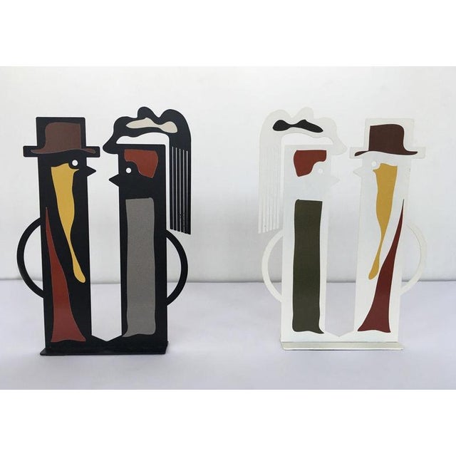 Black Painted Metal Sculpture by Riccardo Dalisi, Italy, 1980s For Sale - Image 10 of 18