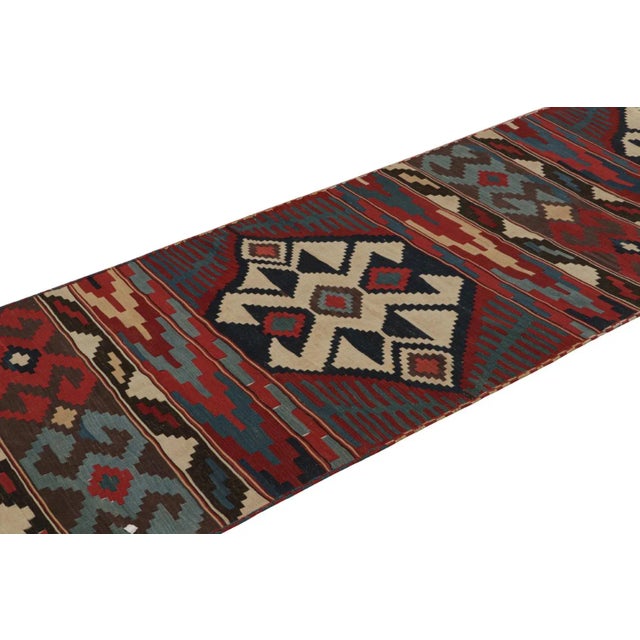 Rug & Kilim 1950s Twin Vintage Persian Kilim Runner Rugs With Geometric Patterns For Sale - Image 4 of 7