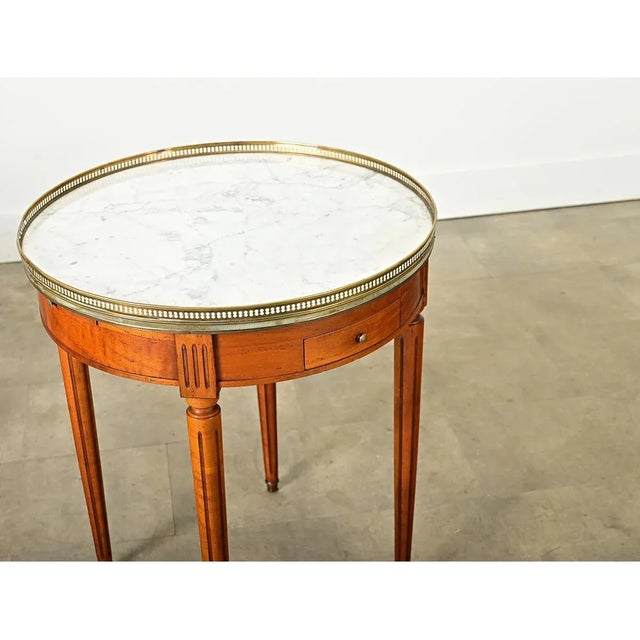 French Vintage Mahogany Gueridon Bouillotte Table For Sale - Image 11 of 11