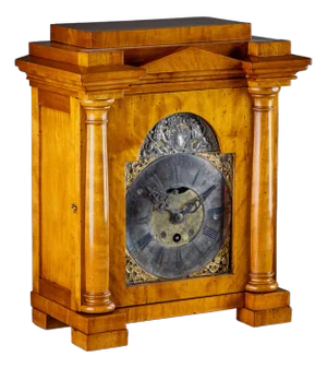 19th Century Baroque Wall Clock in Biedermeier Case