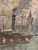 Walter Prescher Van Ed (1916-1988) Large Signed French Harbor Oil Painting For Sale - Image 11 of 16