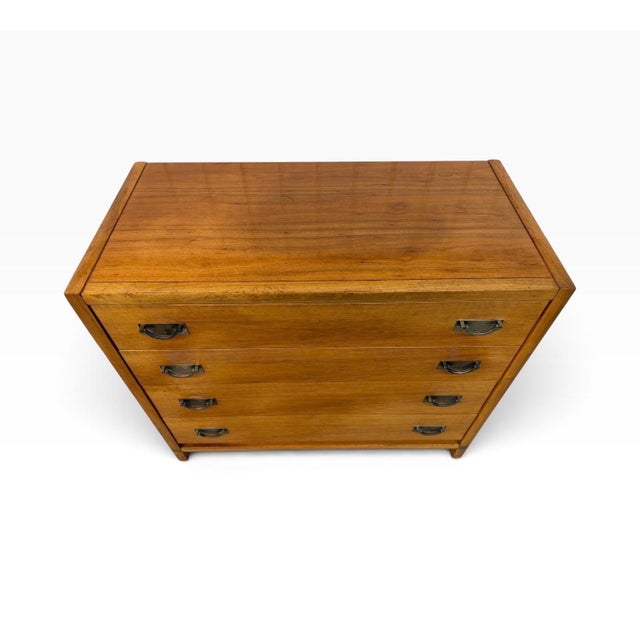 1970s Mid-Century Modern Hickory Walnut Bachelor Chests - Set of 2 For Sale - Image 5 of 8