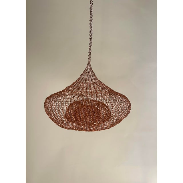 Handmade Copper Wire Sculpture Inspired by the Hand Woven Technique of Ruth Asawa