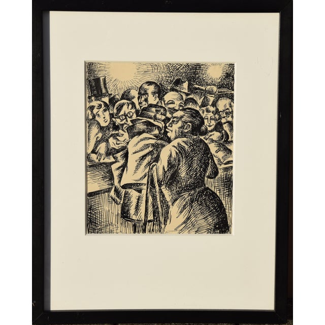 Eduard braun 1902 wetzlar – 1972 berlin "theater dressing room", [circa 1930] pen and ink over pencil on wove paper,...