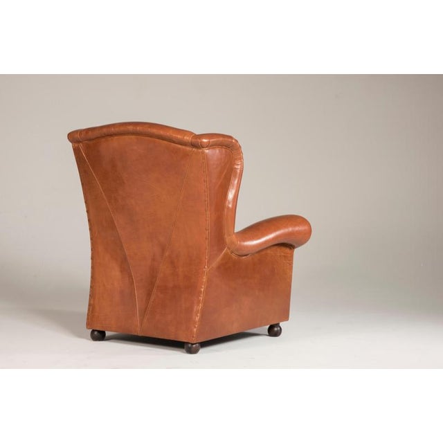 Leather Chairs with Ottomans from Baxter, Set of 4 For Sale - Image 17 of 18