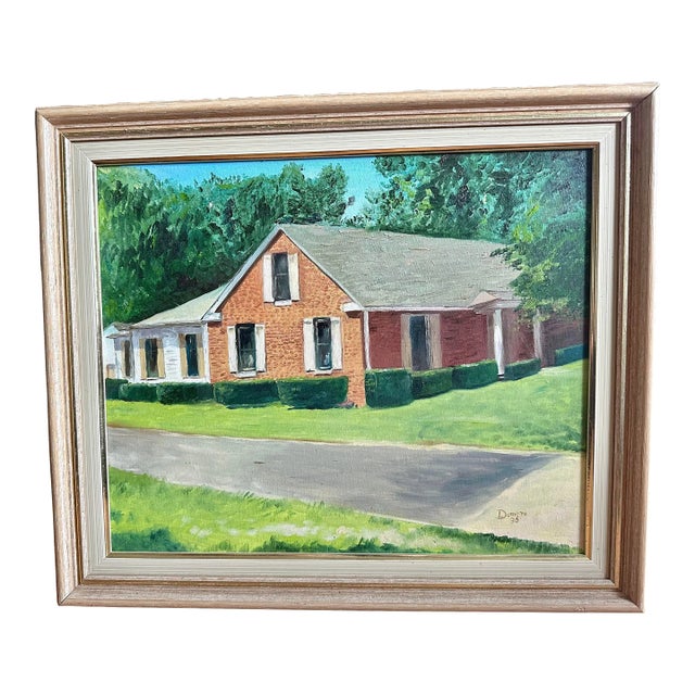 Vintage House Painting For Sale