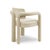 Double Arch Dining Chair in Beige Cotton Velvet from Insidherland For Sale - Image 4 of 12