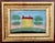 19th Century Antique 19th Century American Folk Art Primitive Eglomise Reverse Painting on Glass of a Federal House in a Landscape For Sale - Image 5 of 8