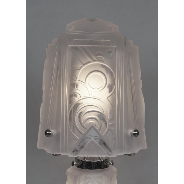 Metal French Art Deco Mushroom Table Lamp by Muller Freres 1920s France For Sale - Image 7 of 12