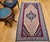 Vintage Persian Senneh Kilim Area Rug, Handwoven Wool, Floral Pattern, Ivory & Blue, 3x6 For Sale In Chicago - Image 6 of 15
