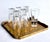 Offered is a set of 6 vintage heavy base vodka/shot glasses designed by Carlo Moretti for Vetreria Borgonovo in the 1960s....