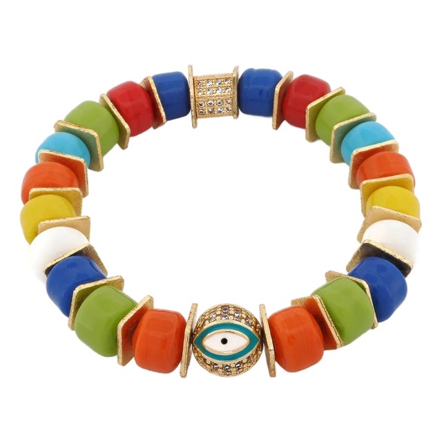 Mystic Bloom Evil Eye Bracelet For Sale