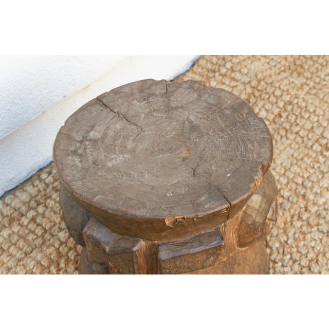 19th Century Antique Yoruba Ceremonial Pedestal Stool For Sale - Image 5 of 9