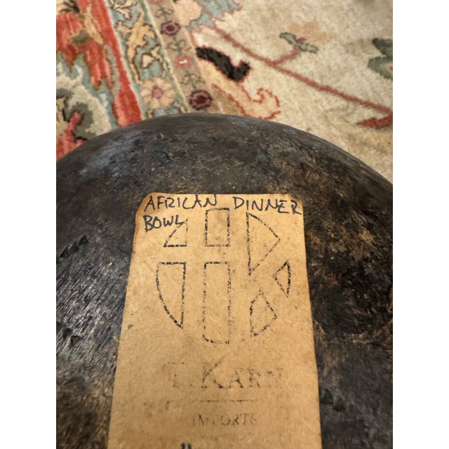 Mid 20th Century Mid-20th Century West African Hand-Carved Wooden Dinner Bowl, Likely Mali For Sale - Image 5 of 6