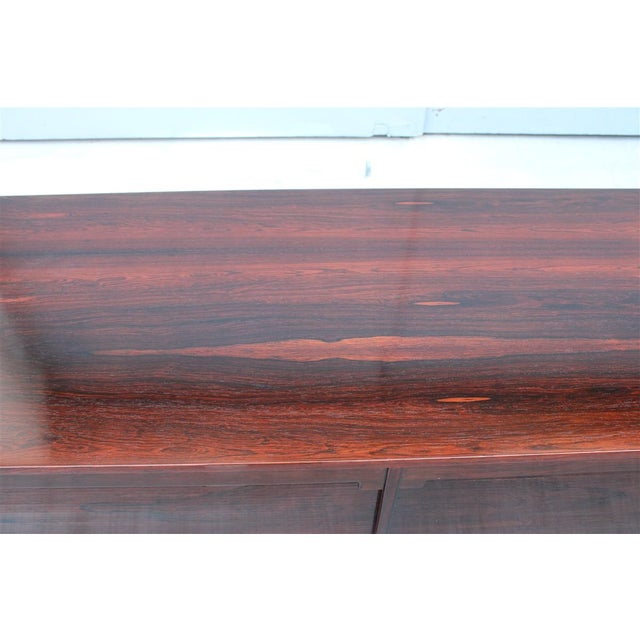 Low Rosewood Sideboard by Gianfranco Frattini for Bernini, 1960s, in Very Good conditions. Designed 1950 to 1959 This...