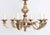 European Six Arm Cast Brass Chandelier. Very nice details in the casting. Rewired for US including ground wire. Heavy for...