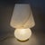Mushroom Table Lamp in Satin White Spotted Murano Glass, 1970s For Sale - Image 4 of 17