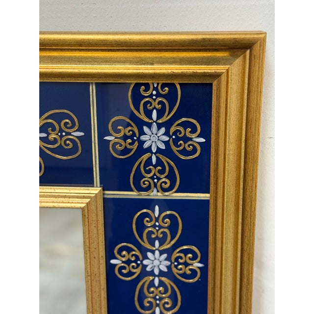 Italian Signoretti Murano Glass + Gold Leaf Wall Mirror For Sale - Image 3 of 12