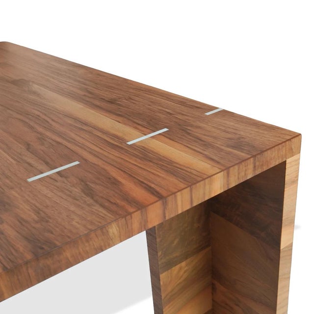 Wood Modern Rosewood Dining Table With Inlay For Sale - Image 7 of 13