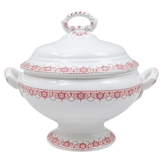 20th Century Belgian Special Edition Porcelain Tureen With Lid For Sale - Image 15 of 18
