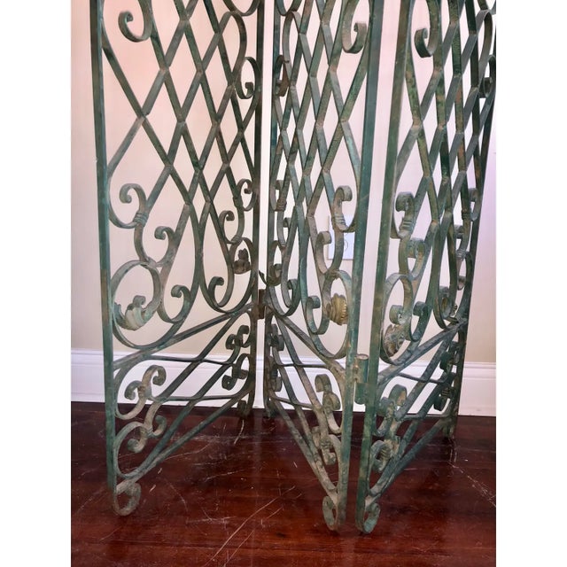 Antique French Wrought Iron Screen For Sale - Image 4 of 7
