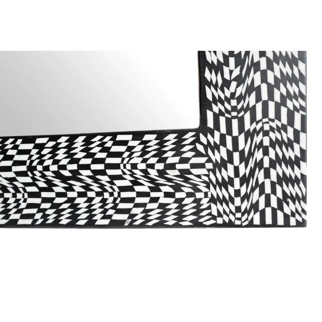 Vintage Black & White Escher Mirror For Sale - Image 4 of 5