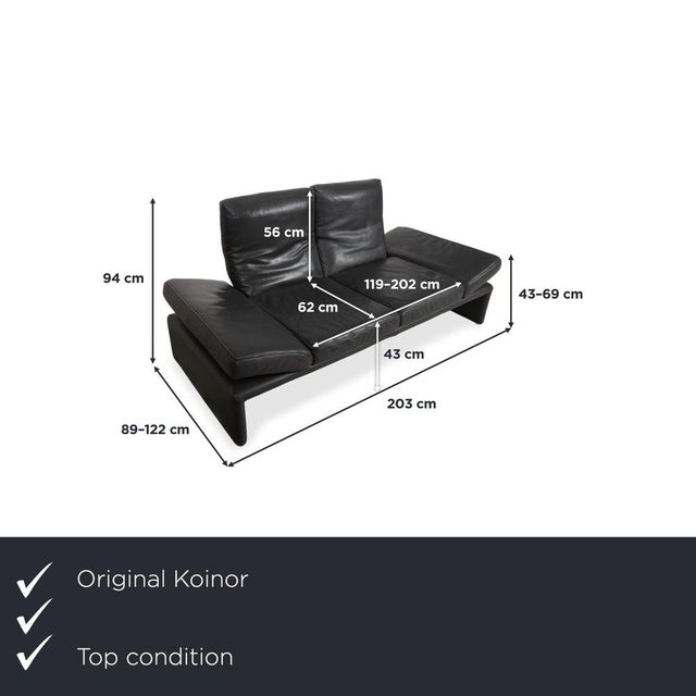 The KOINOR Raoul sofa is a true highlight for your living room, exuding a modern presence with its clean lines and gray...