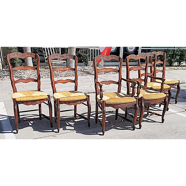 1980s Country French Provencal Dining Chairs, Set of 6 For Sale - Image 12 of 12