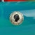Galliano Ferro Vintage Murano Teal Blue Green White Opal Italian Art Glass Round Cylinder Flower Vase With Label For Sale - Image 4 of 4