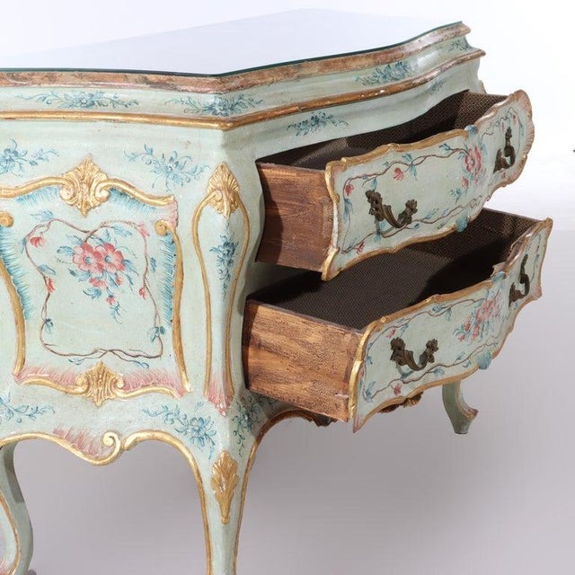 French Niccolini French Louis XIV Style Hand Painted Bombay Commode Signed 20thC For Sale - Image 15 of 15
