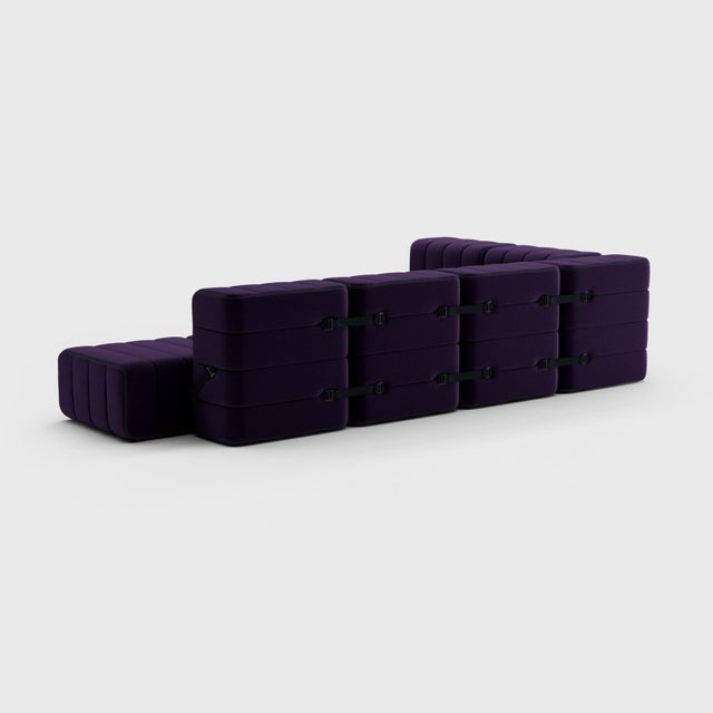 Modular Corner Sofa in Jet Fabric by Ambivalenz, Set of 12 For Sale - Image 16 of 18