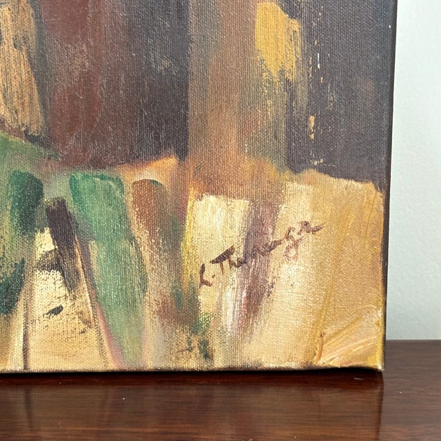 “Fleurs en Folie” Abstract Expressionist Acrylic on Canvas — Framed For Sale In Baltimore - Image 6 of 12