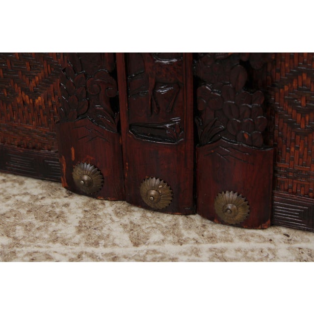 Vintage Chinese Tiered Rattan Wedding Basket For Sale - Image 13 of 16