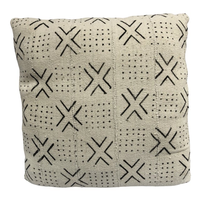 African Mud Cloth Custom Euro Size Pillow For Sale