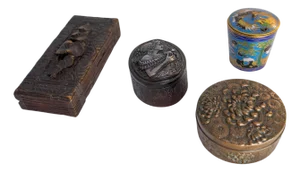 Small Vintage Boxes, 1950, Set of 4