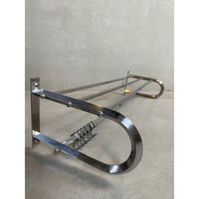 Art Deco Coat Rack in Chrome For Sale - Image 3 of 7