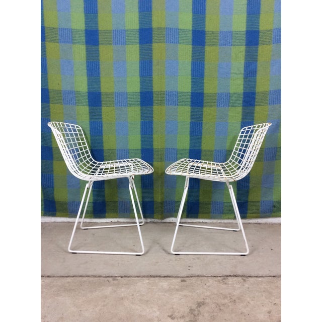 Set of 6 White Metal Indoor / Outdoor Chairs by Harry Bertoia for Knoll For Sale - Image 16 of 18