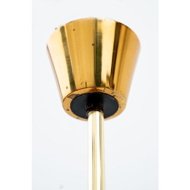 Stilnovo-Style Chandelier in Glass, 1950s For Sale - Image 10 of 11