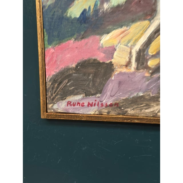 Rune Nilsson, Birches, 1950s, Oil Painting on Canvas, Framed For Sale - Image 12 of 14