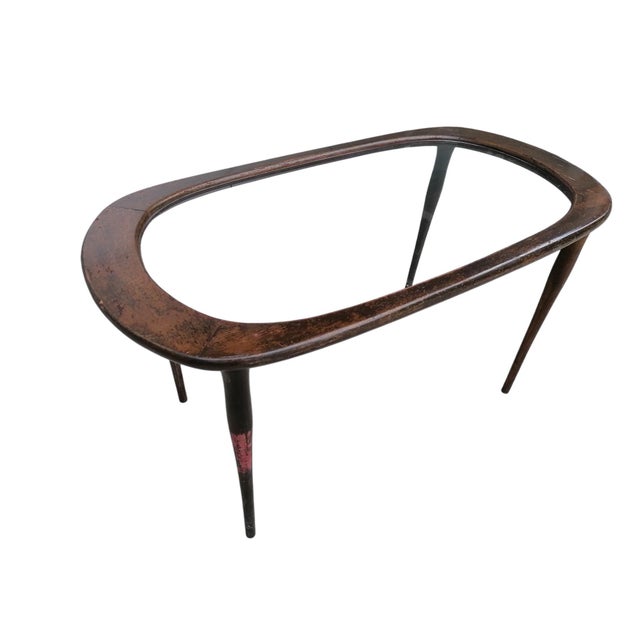 Oval Wooden Coffee Table by Ico Parisi, 1950s For Sale - Image 4 of 5