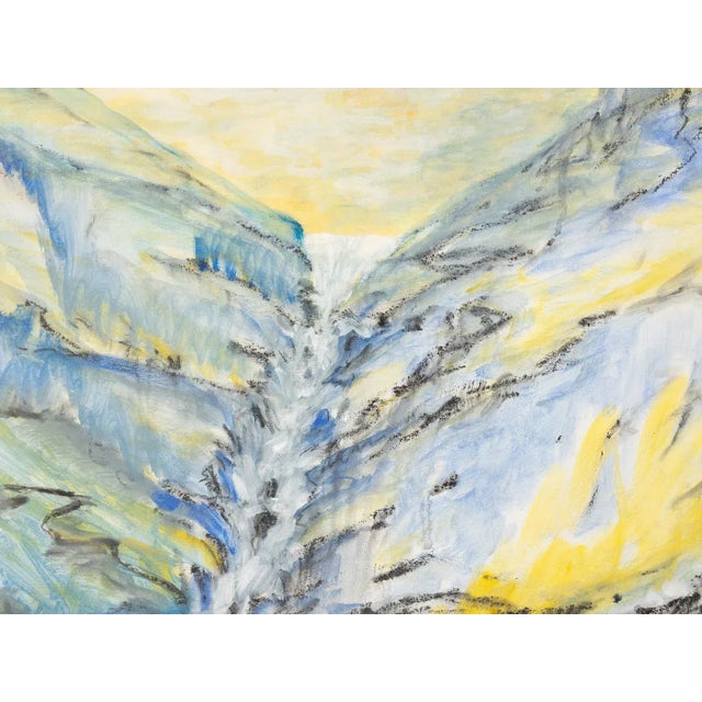 Modern In the Mountains, Mixed Media on Cardboard, Framed For Sale - Image 3 of 8