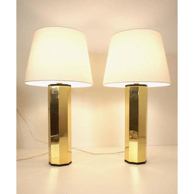 Swedish Hexagonal Brass Table Lamps by Hans Agne Jakobsson for Hans Agne Jakobsson Ab, 1960s, Set of 2 For Sale - Image 13 of 13