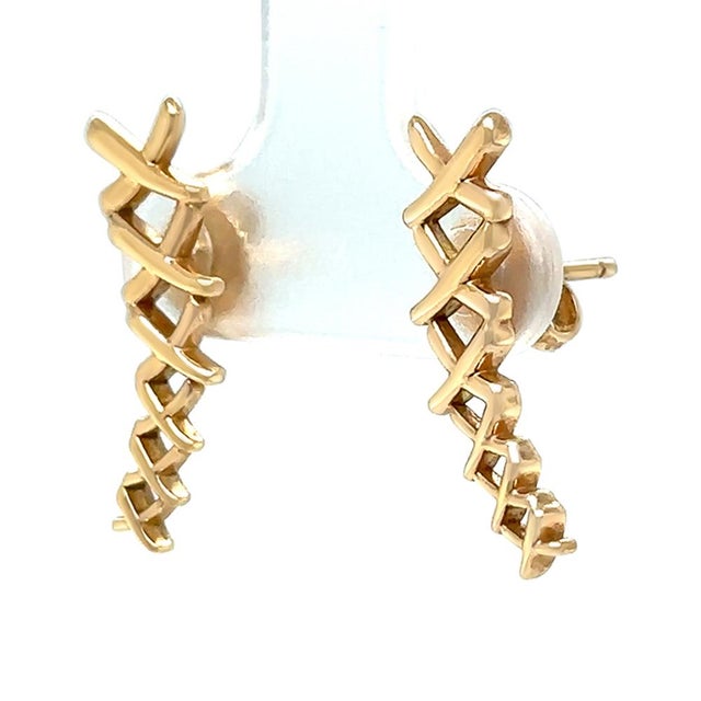 Contemporary Tiffany & Co. 18ct Rose Gold Paloma Picasso Graffiti Earrings 5g, A Pair For Sale - Image 3 of 10