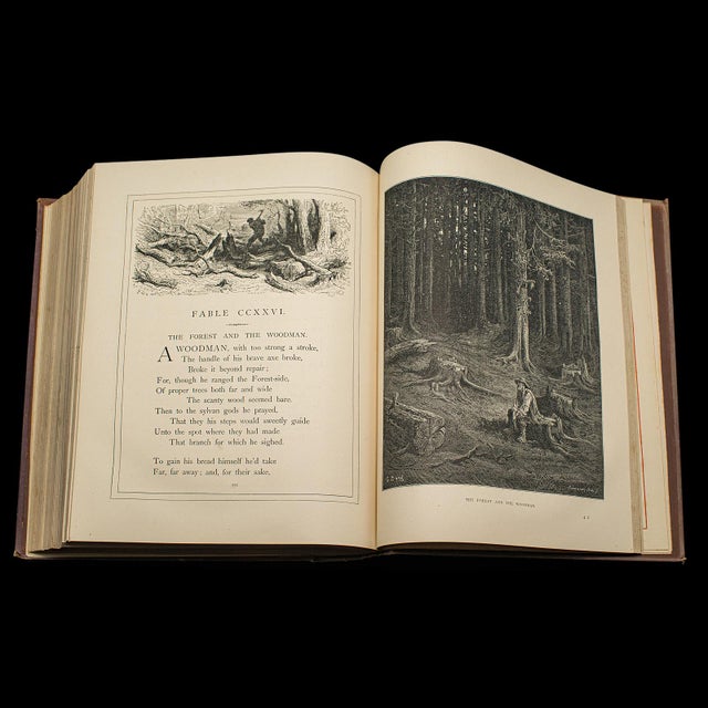 Antique the Fables Book, Historic Literature, English, Illustrated, Victorian For Sale - Image 11 of 12