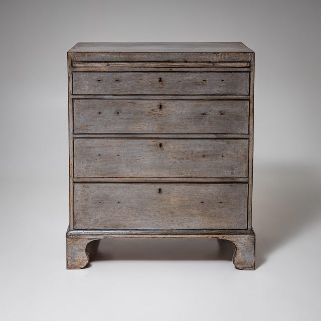 Gray Antique English George III Chest of Drawers, 1800s For Sale - Image 8 of 8