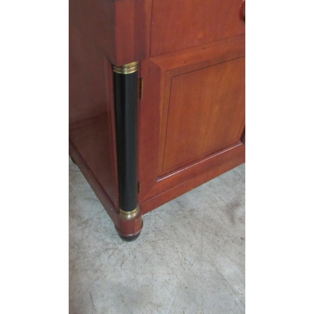 1980s Baker Furniture French Empire Cherry Wood and Parcel Ebonized Sideboard For Sale - Image 10 of 10